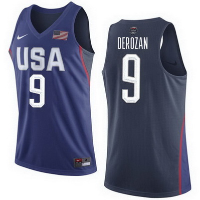 maglia uomo basket demar derozan 9 nba usa olimpiadi 2016 blu