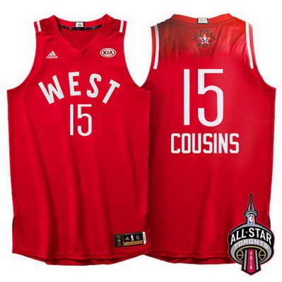 canotte basket demarcus cousins 15 nba all star 2016 rosso