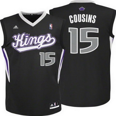 maglia demarcus cousins 15 sacramento kings rev30 nero