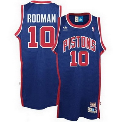 maglia dennis rodman 10 retro detroit pistons blu