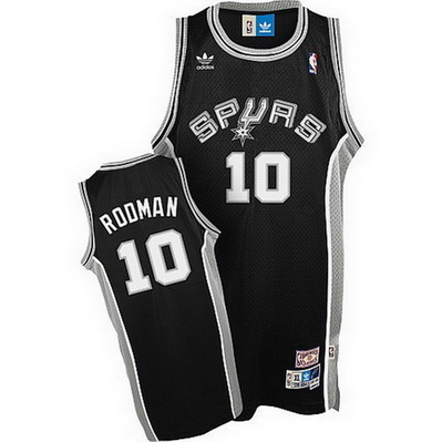 maglia nba dennis rodman 10 retro san antonio spurs nero