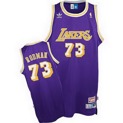 maglia nba dennis rodman 73 retro los angeles lakers porpora