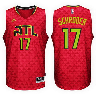 maglia nba dennis schroder 17 2016 atlanta hawks rev30 rosso