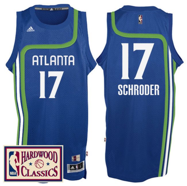 maglia nba dennis schroder 17 retro atlanta hawks blu