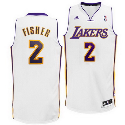 maglia uomo derek fisher 2 los angeles lakers rev30 bianca