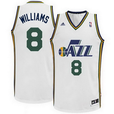 maglia basket deron williams 8 utah jazz rev30 bianca