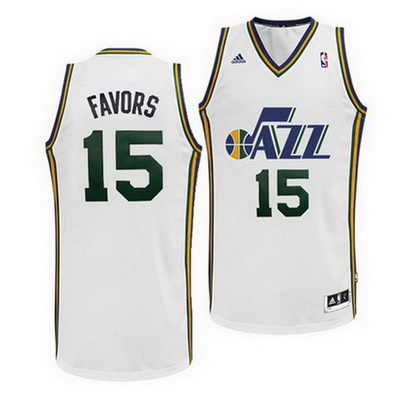 maglia nba derrick favors 15 utah jazz rev30 bianca