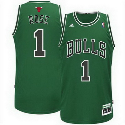 maglia basket derrick rose 1 chicago bulls rev30 verde