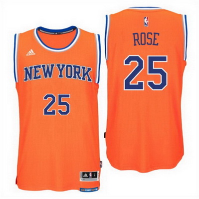 canotta basket derrick rose 25 2016 new york knicks arancia