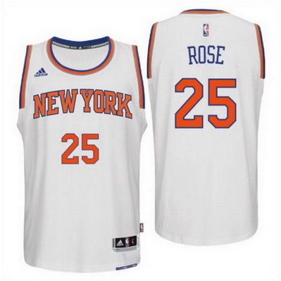 maglia basket derrick rose 25 2016 new york knicks bianca