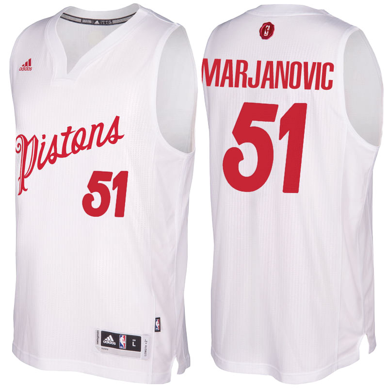 canotte uomo detroit pistons natale 2017 boban marjanovic 51 bianca