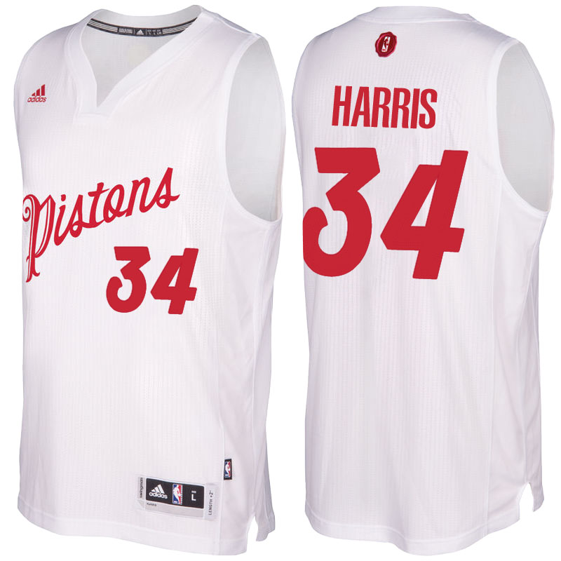 canotte uomo detroit pistons natale 2017 tobias harris 34 bianca