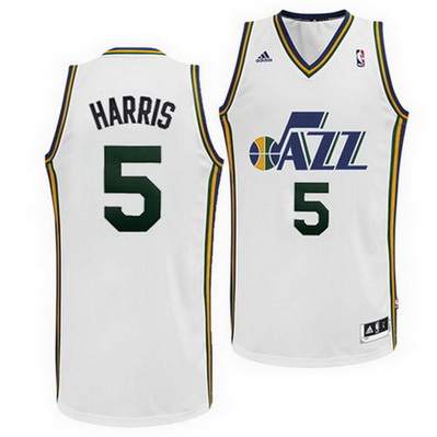 maglia uomo devin harris 5 utah jazz rev30 bianca