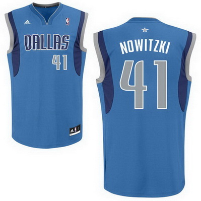 maglia nba magliaa dirk nowitzki 41 dallas mavericks rev30 blu