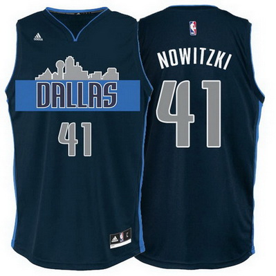 canotta nba dirk nowitzki 41 alterno dallas mavericks navy