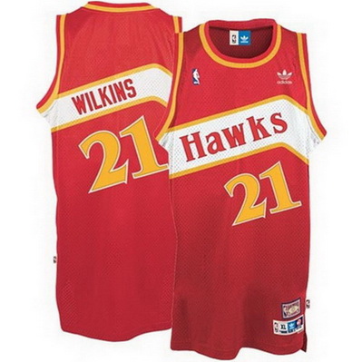 maglia dominique wilkins 21 retro atlanta hawks rev30 rosso