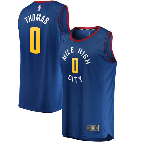 maglia nba emmanuel mudiay 0 2018-2019 denver nuggets blu