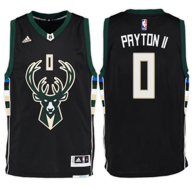 Maglia Gary Payton II 0 2017 Milwaukee Bucks Nero