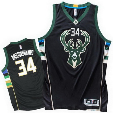 maglia nba giannis antetokounmpo 34 2016 milwaukee bucks nero