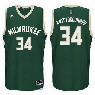 canotta giannis antetokounmpo 34 2016 milwaukee bucks verde