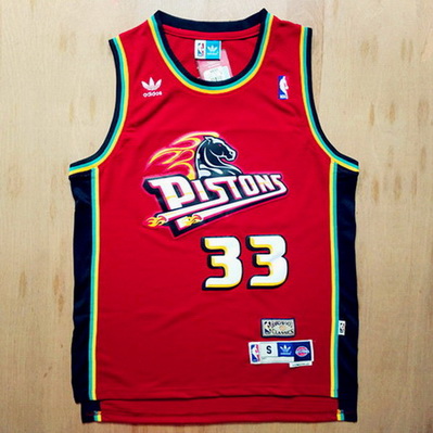 canotta basket grant hill 33 retro detroit pistons rosso