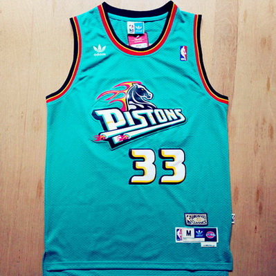 maglia nba grant hill 33 retro detroit pistons verde