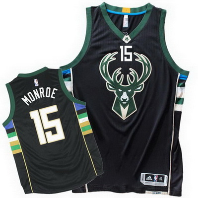 maglia uomo greg monroe 15 2016 milwaukee bucks nero