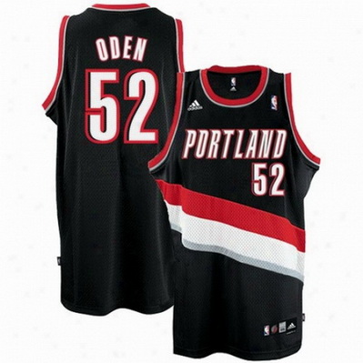 maglia nba greg oden 52 portland trail blazers nero