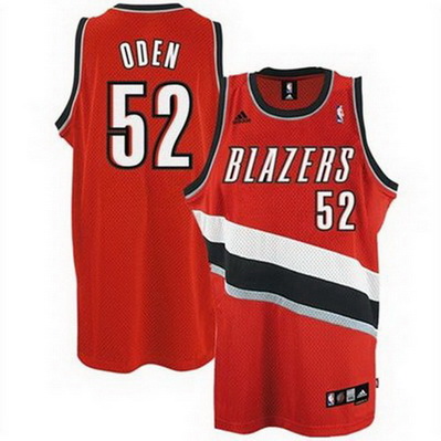 canotta uomo greg oden 52 portland trail blazers rosso