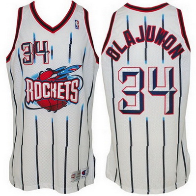 canotta nba hakeem olajuwon 34 houston rockets bianca