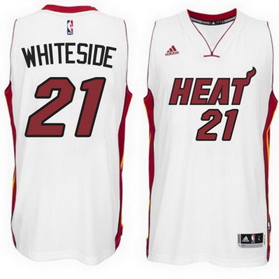 maglia basket hassan whiteside 21 2015 miami heat bianca