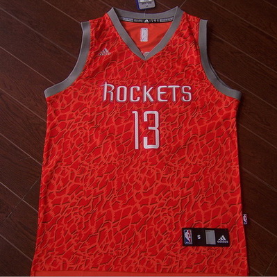 maglia uomo houston rockets leopard james harden 13 rosso