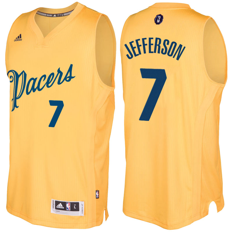 Maglia Indiana Pacers Natale 2016 Al Jefferson 7 Giallo