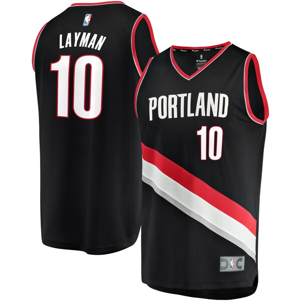 maglia Jake Layman 10 2020 portland trail blazers nero