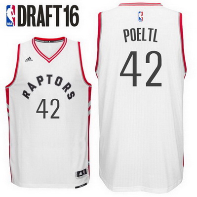 maglia nba jakob poeltl 42 2016 toronto raptors bianca