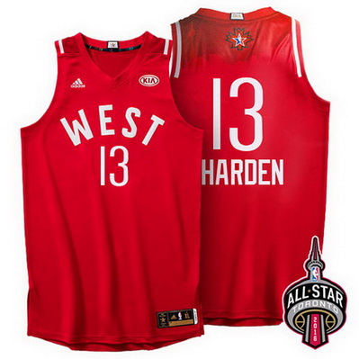 maglia basket james harden 13 nba all star 2016 rosso