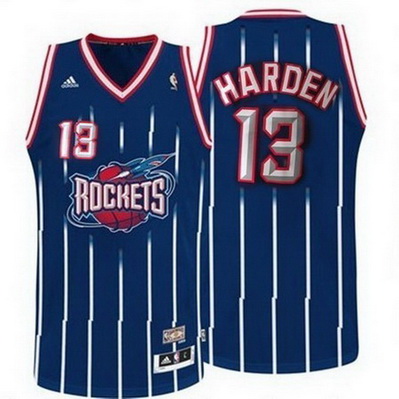 maglia basket james harden 13 retro houston rockets blu