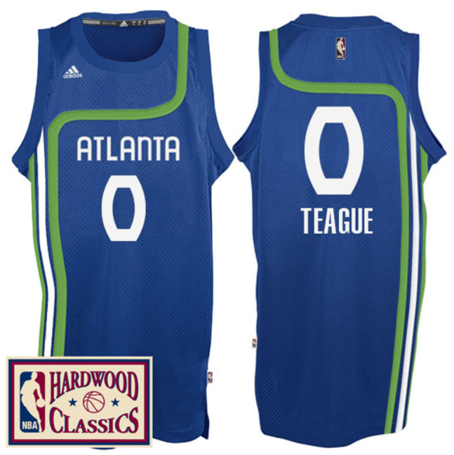 maglia nba jeff teague 0 retro atlanta hawks blu