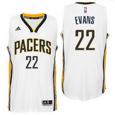 maglia basket jeremy evans 22 2016 indiana pacers bianca