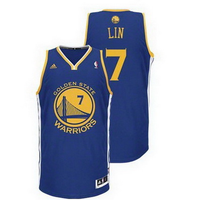 maglia nba jeremy lin 7 golden state warriors rev30 blu