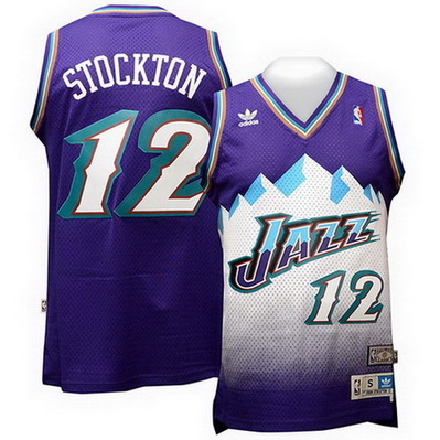 canotta nba john stockton 12 retro utah jazz porpora