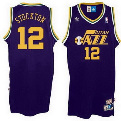 maglia basket john stockton 12 utah jazz blu