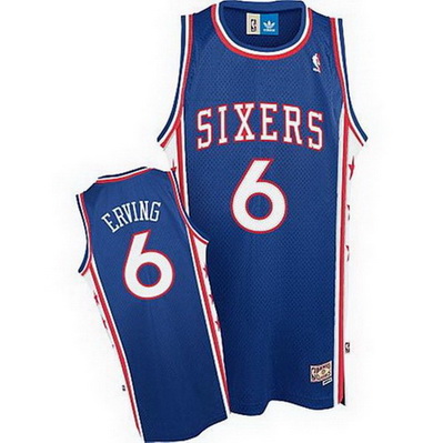 maglia julius erving 6 philadelphia 76ers classico blu