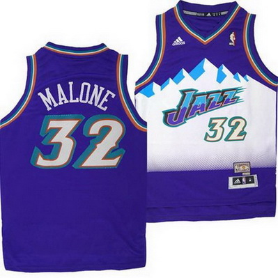 canotta karl malone 32 retro utah jazz porpora