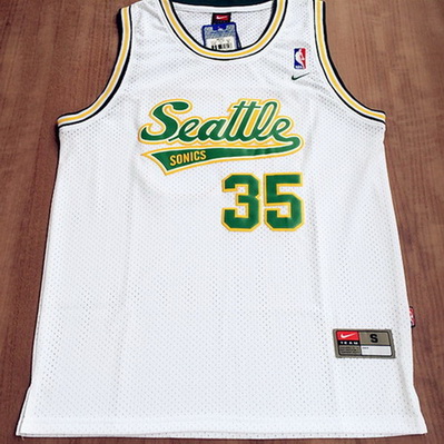 maglia kevin durant 35 seattle supersonics bianca