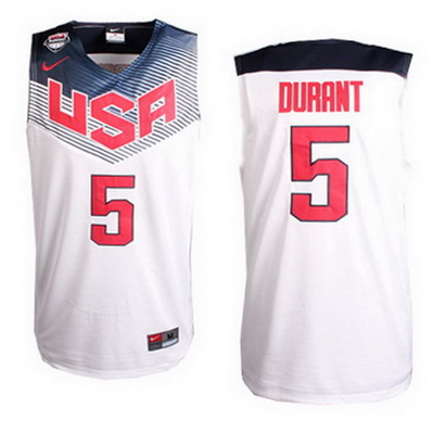 maglie basket kevin durant 5 nba usa 2014 bianca