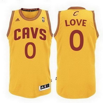 maglia basket kevin love 0 cleveland cavaliers rev30 giallo