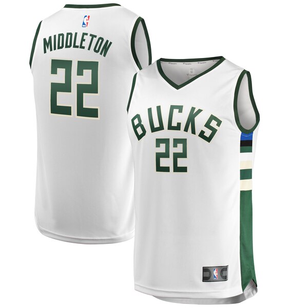 Maglia Khris Middleton 22 2020 Milwaukee Bucks Bianca