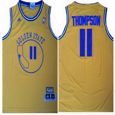 maglia nba klay thompson 11 retro golden state warriors giallo