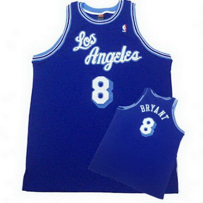 maglia nba kobe bryant 8 1996-97 retro los angeles lakers blu